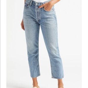AGOLDE RILEY HIGH RISE ORGANIC COTTON CROP JEANS 31